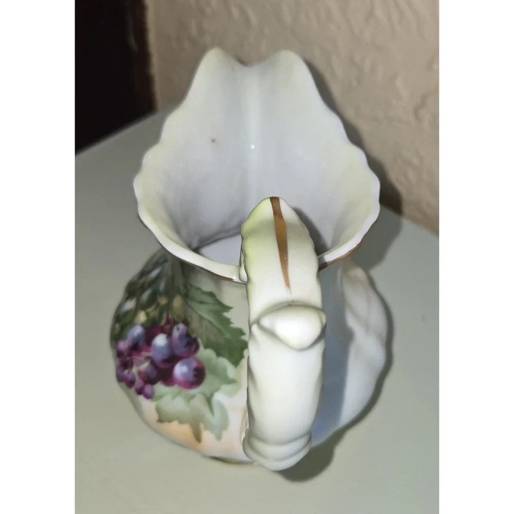 Zeh Scherzer & Co.  Bavaria‎ Pitcher Vintage Grape Motif Hand Painted